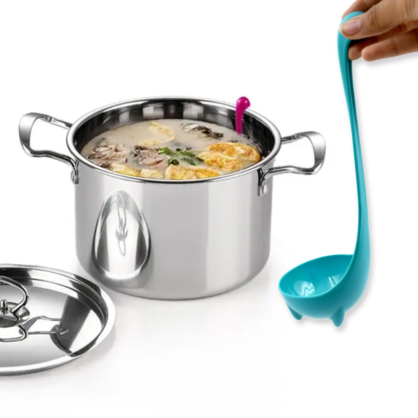 Multifunctional Colander Spoon: Soup Strainer, Long Handle, Kitchen Tool signaturekarts