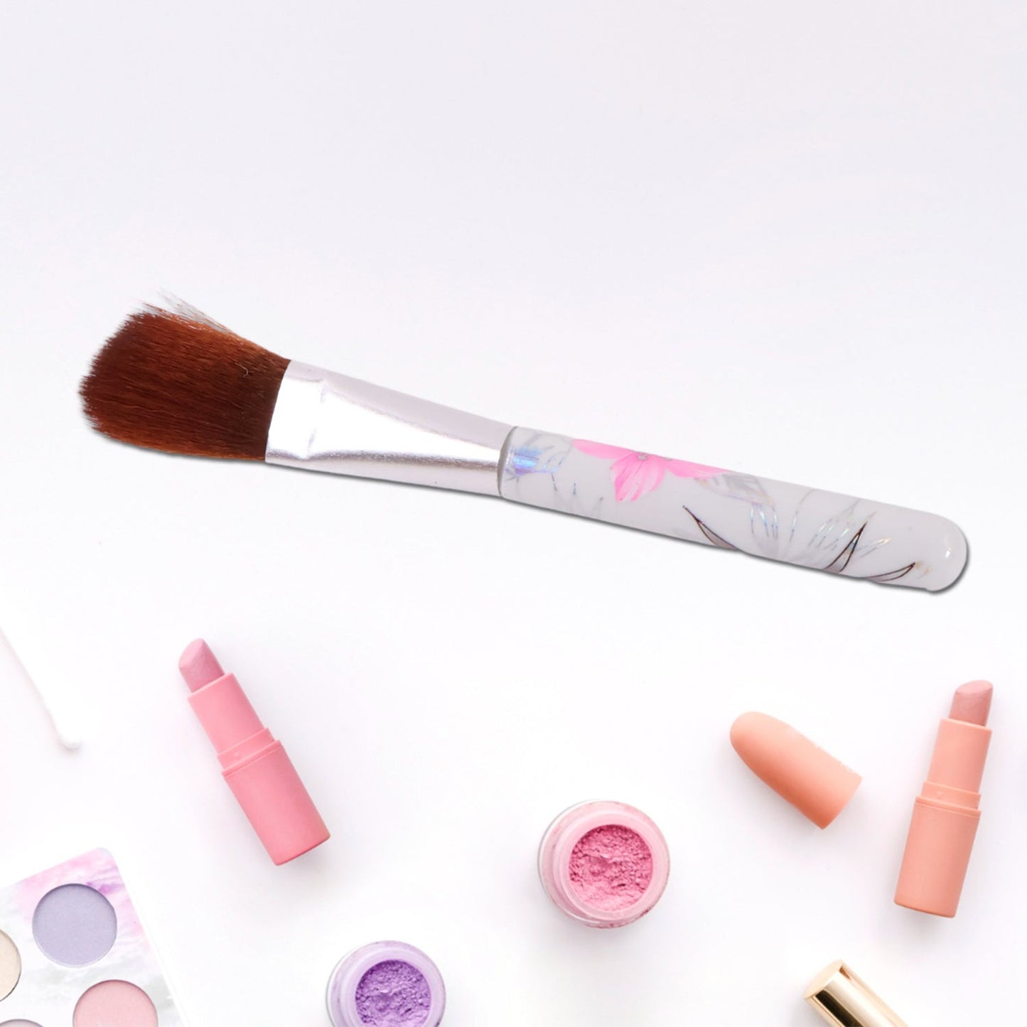 Floral Makeup Brush Set for Eyes, Lips, and Face (5 Pc) Signature Kart
