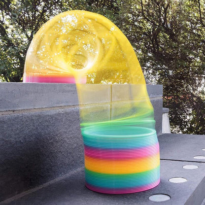 Rainbow Slinky Spring Toy – Compact Fun Toy for Kids & Adults, Gift-Friendly signaturekarts