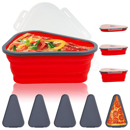 Reusable Expandable Pizza Storage Container with 5 Microwavable Trays Signaturekarts