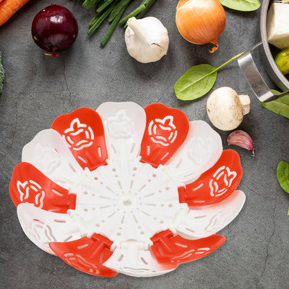 Folding Fruit Basket Hanging Stand – Lotus Shape Tray for Fruits & Vegetables (1 Pc) signaturekarts