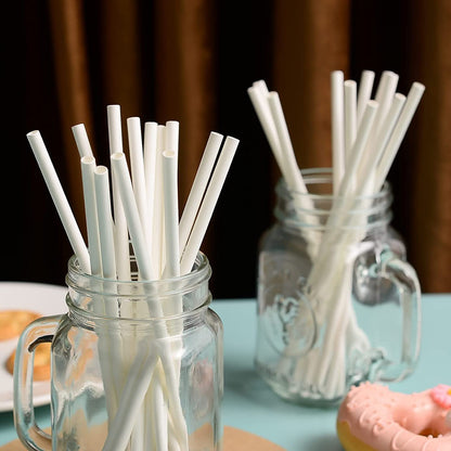 Paper Straw – Plain 6 mm Diameter, 200 mm Length, 50 Pcs Pack signaturekarts