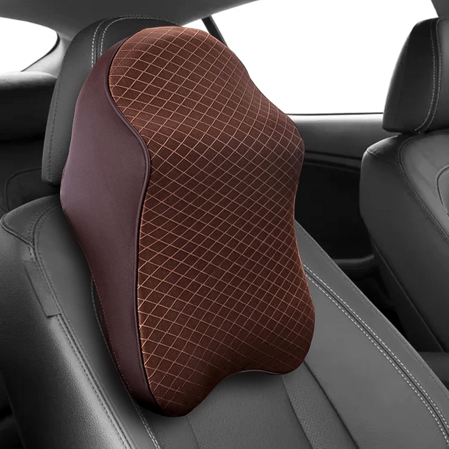 Say Goodbye to Neck Pain: Memory Foam Car Neck Pillow for Drivers (1 Pc, Mix Color) signaturekarts