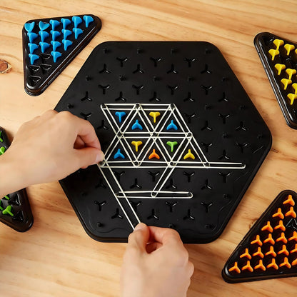 Strategic Triangle Color Matching Puzzle Board Game for Kids & Family Signature Kart
