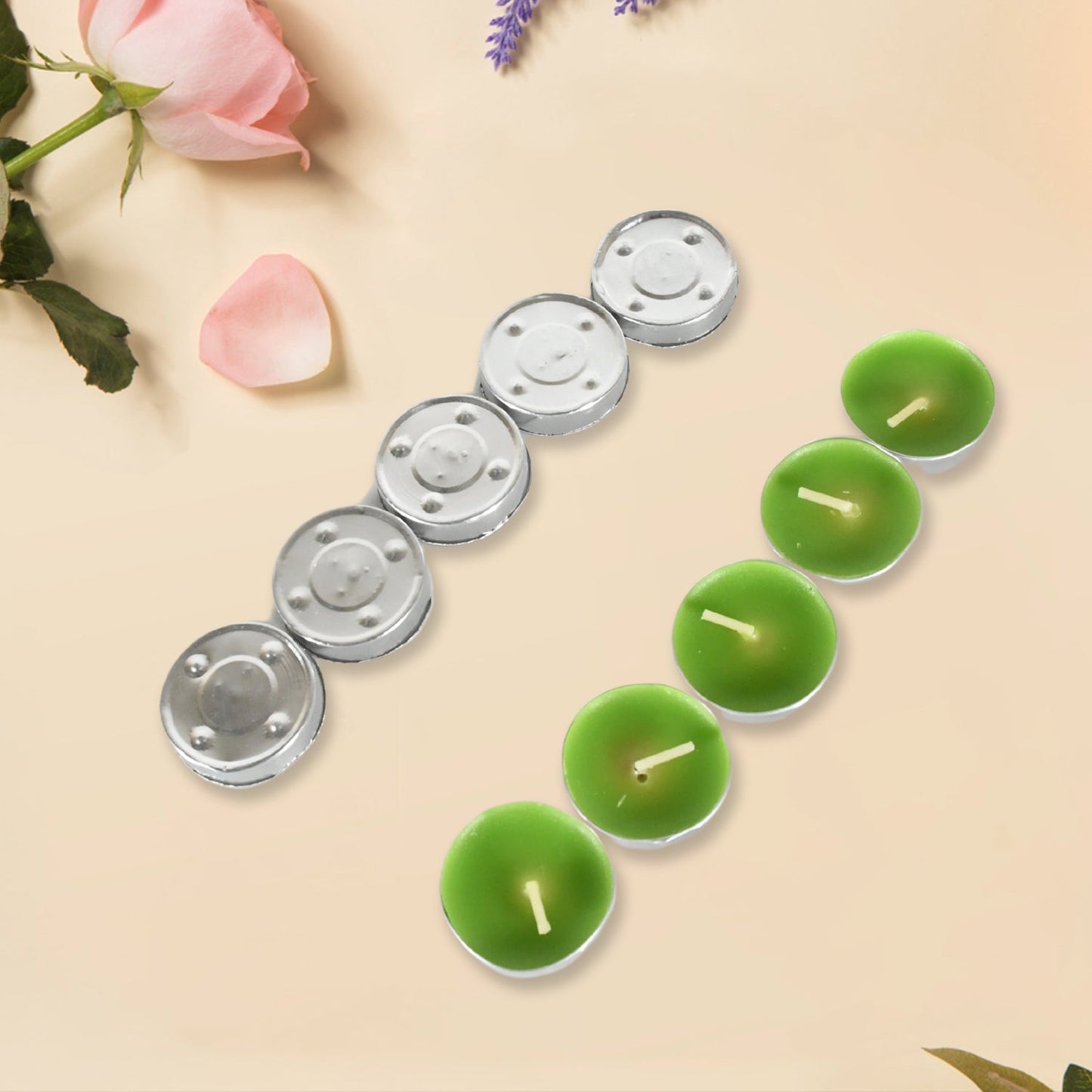 8–9 Hour Unscented Smokeless Candles for Festivals, Parties & Dinners (10 Pc) signaturekarts