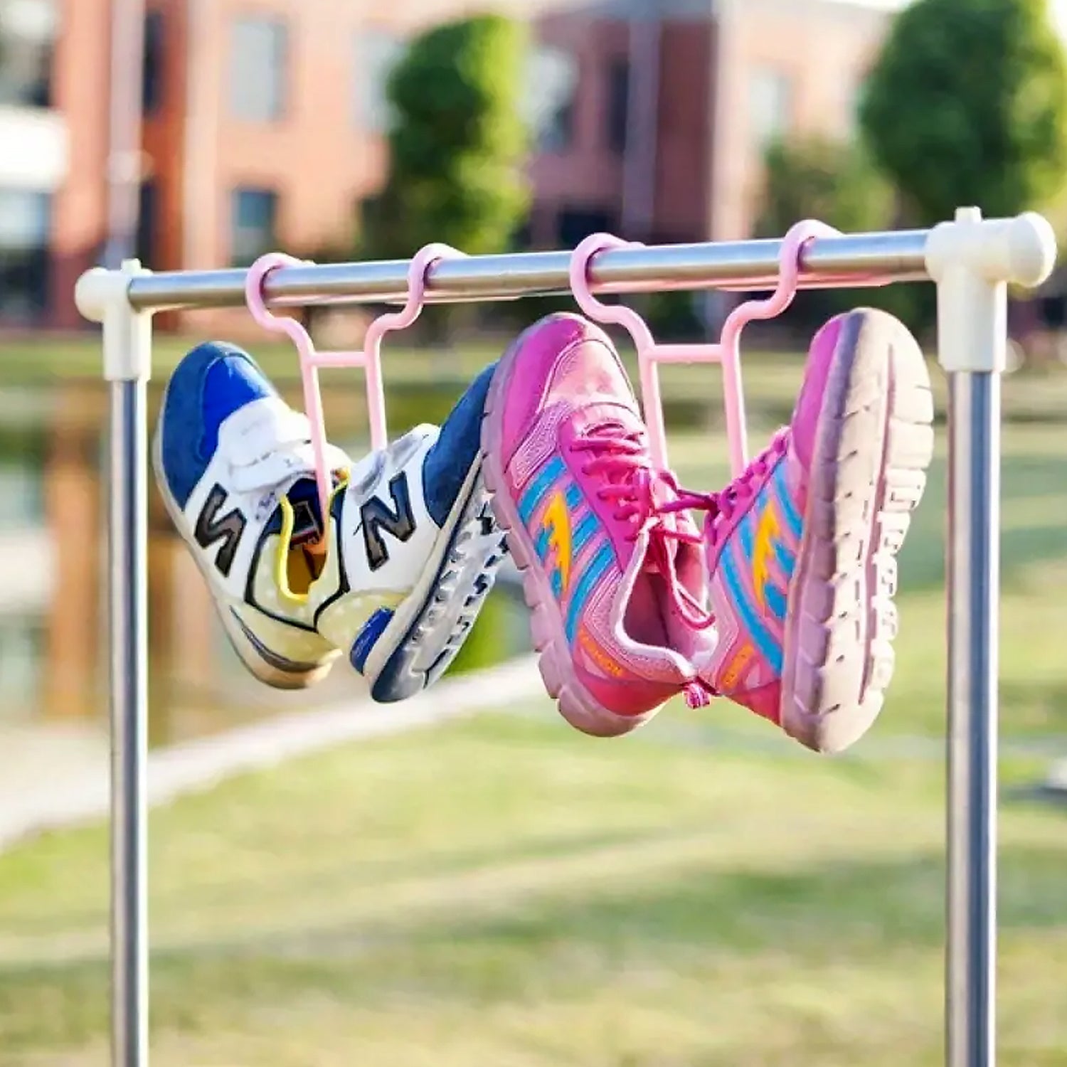 Multi Function Drying Rack Shoe Organizer Hanging Shelf for Wardrobe  2 Pc signaturekarts