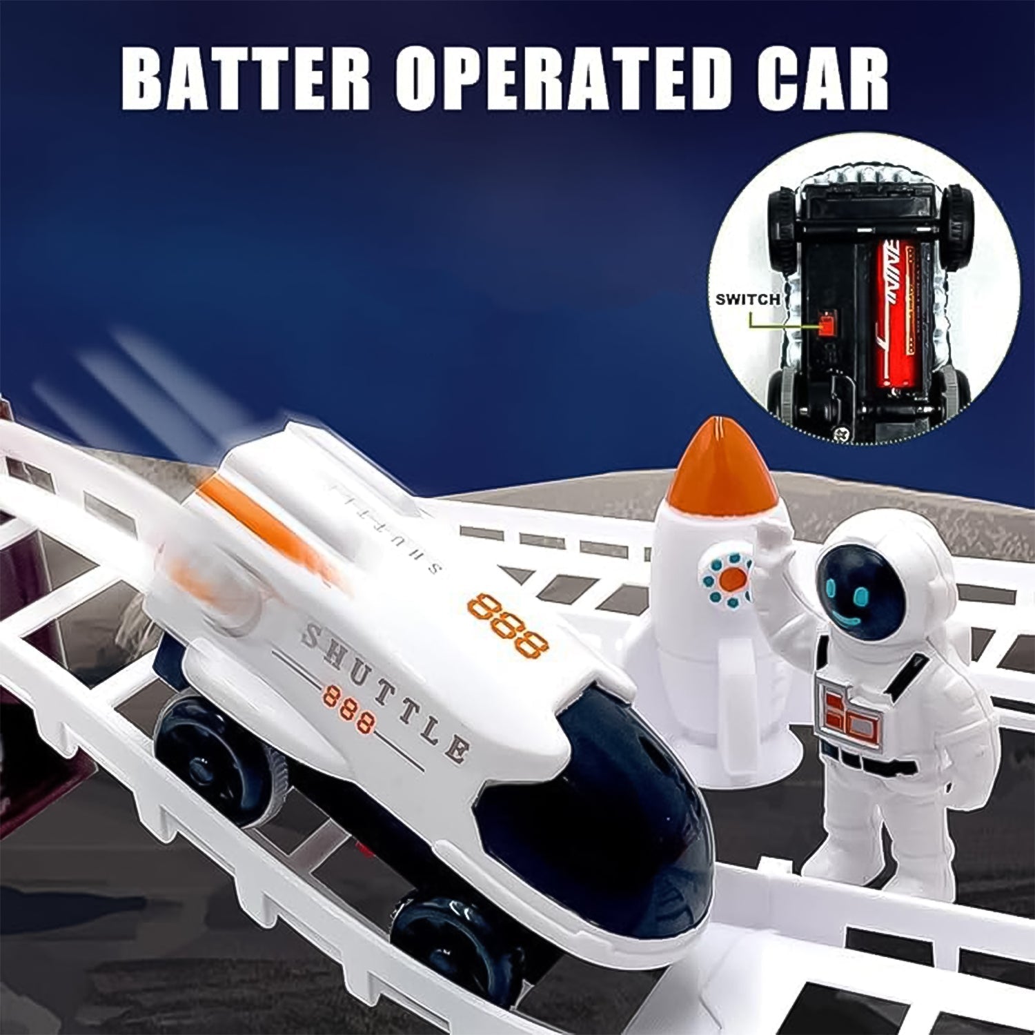 Outer Space Race Track Set for Kids Toys (1 Set) signaturekarts