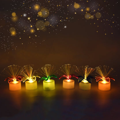 Pack of 12 Mini Fiber Optic LED Table Centerpieces for Diwali Your Brand