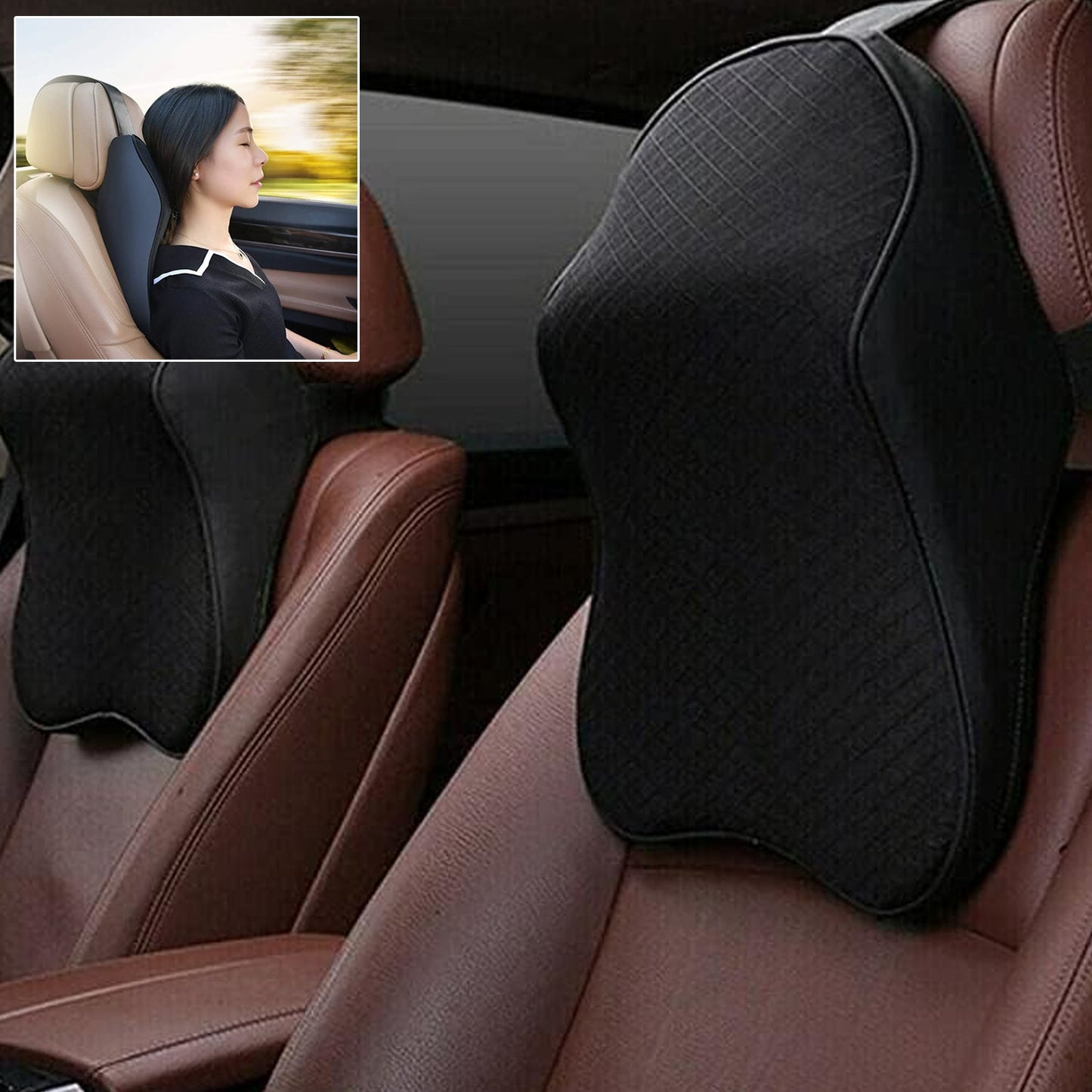 Ergonomic Car Seat Headrest Neck Support Cushion (1 Pc) The Morsignaturekarts