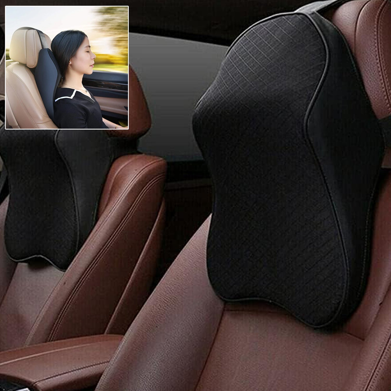 Ergonomic Car Seat Headrest Neck Support Cushion (1 Pc) The Morsignaturekarts