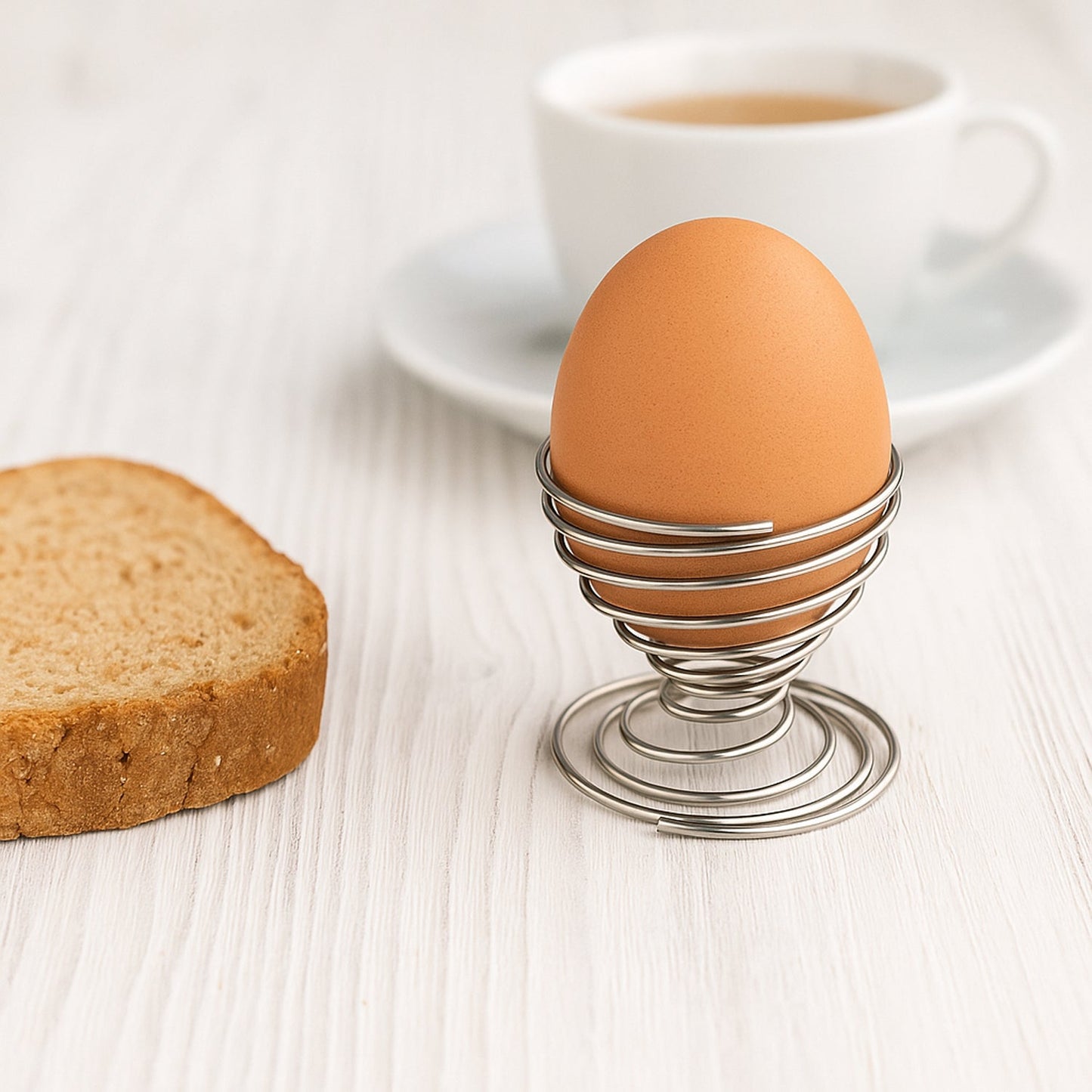 Stainless Steel Spring Egg Cup Holder (1 Pc) signaturekarts