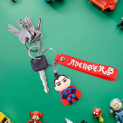 Cute Cartoon Silicone 3D Key Chain with Metal Hook & Strap (Pack of 1) Signaturekarts