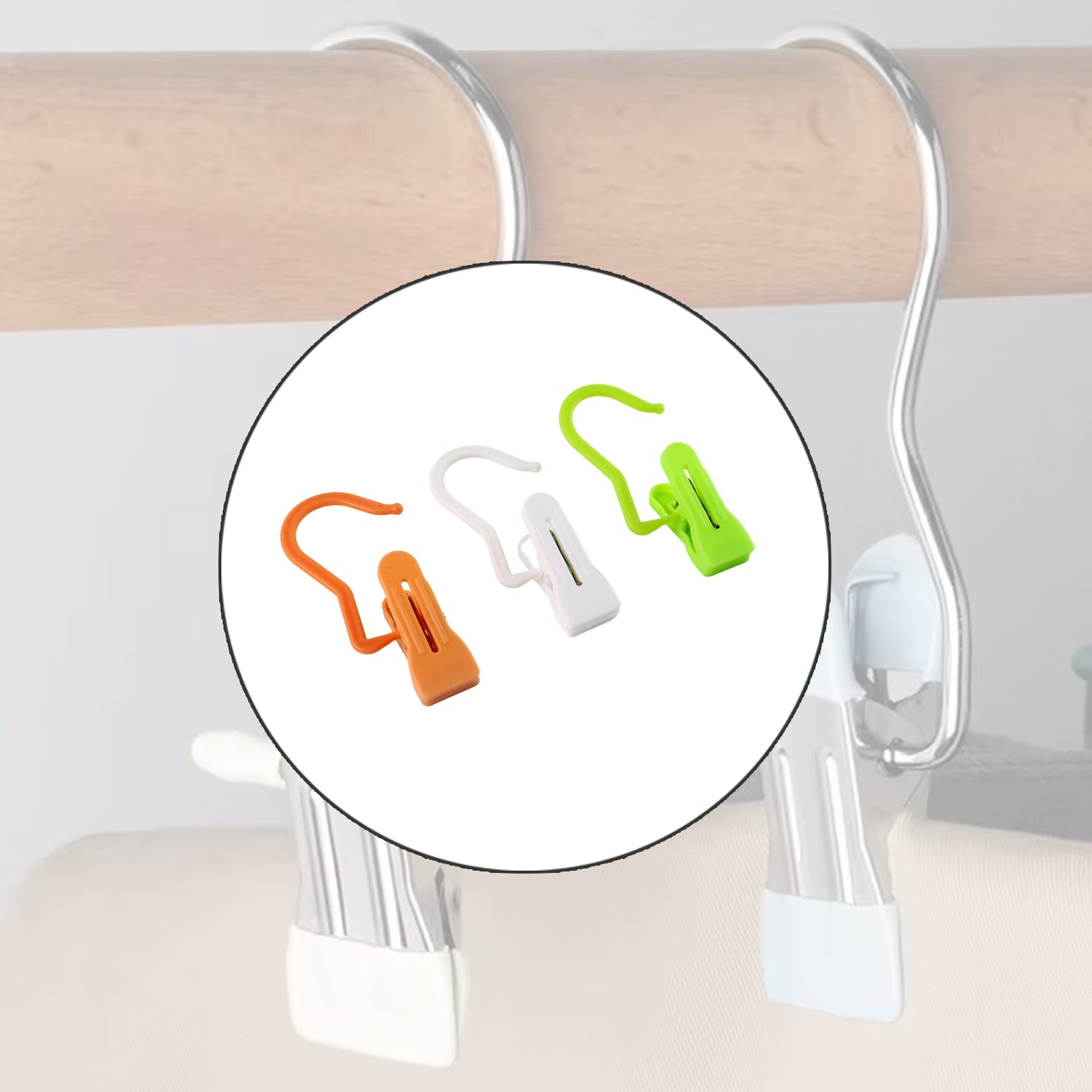 Multipurpose Hanging Hook Clip (1 Pc, Mix Color) Signature Kart
