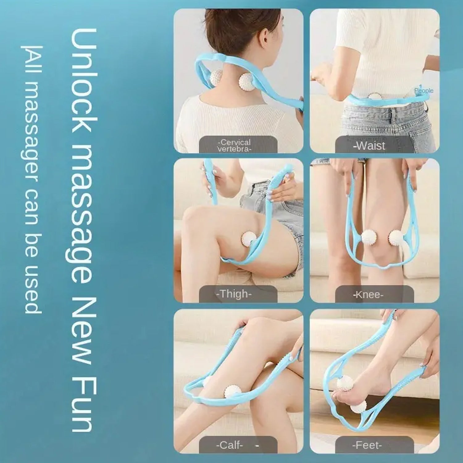 Portable Neck & Shoulder Massager for Back & Waist Relief Signaturekarts