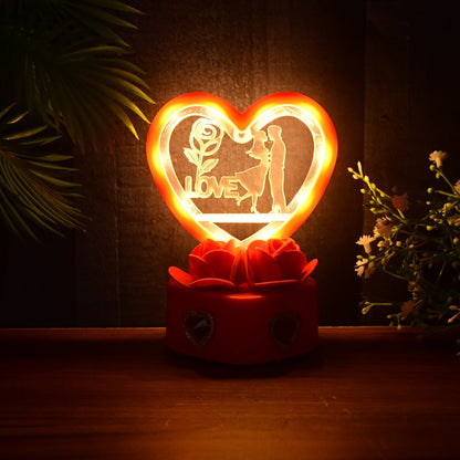 Heart-Shaped Love Couple Decorative Showpiece (1 Pc) signaturekarts