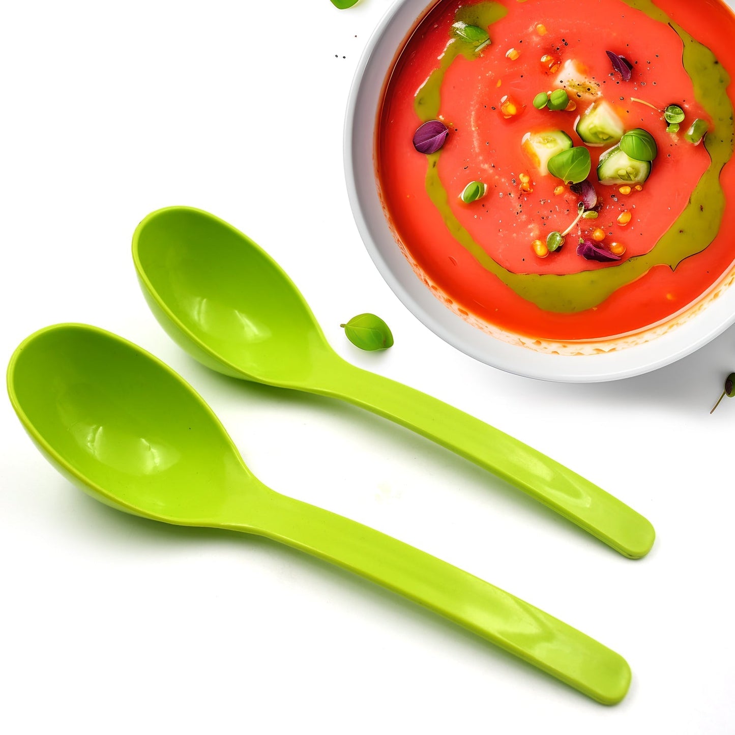 Plastic Kitchen Ladle for Frying, Curry & Serving Food (2 Pc Set) signaturekarts