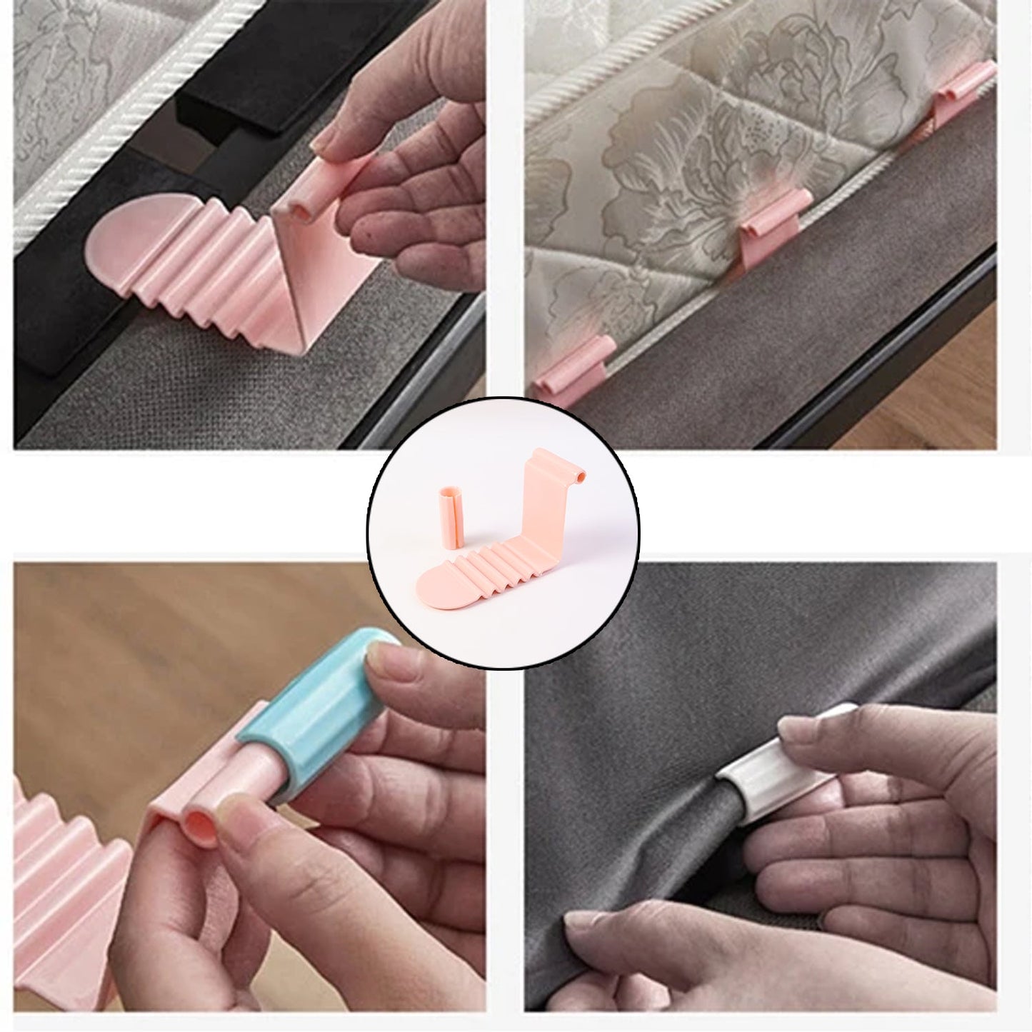 Universal Bed Sheet Holder Clip Set (Pack of 6) signaturekarts
