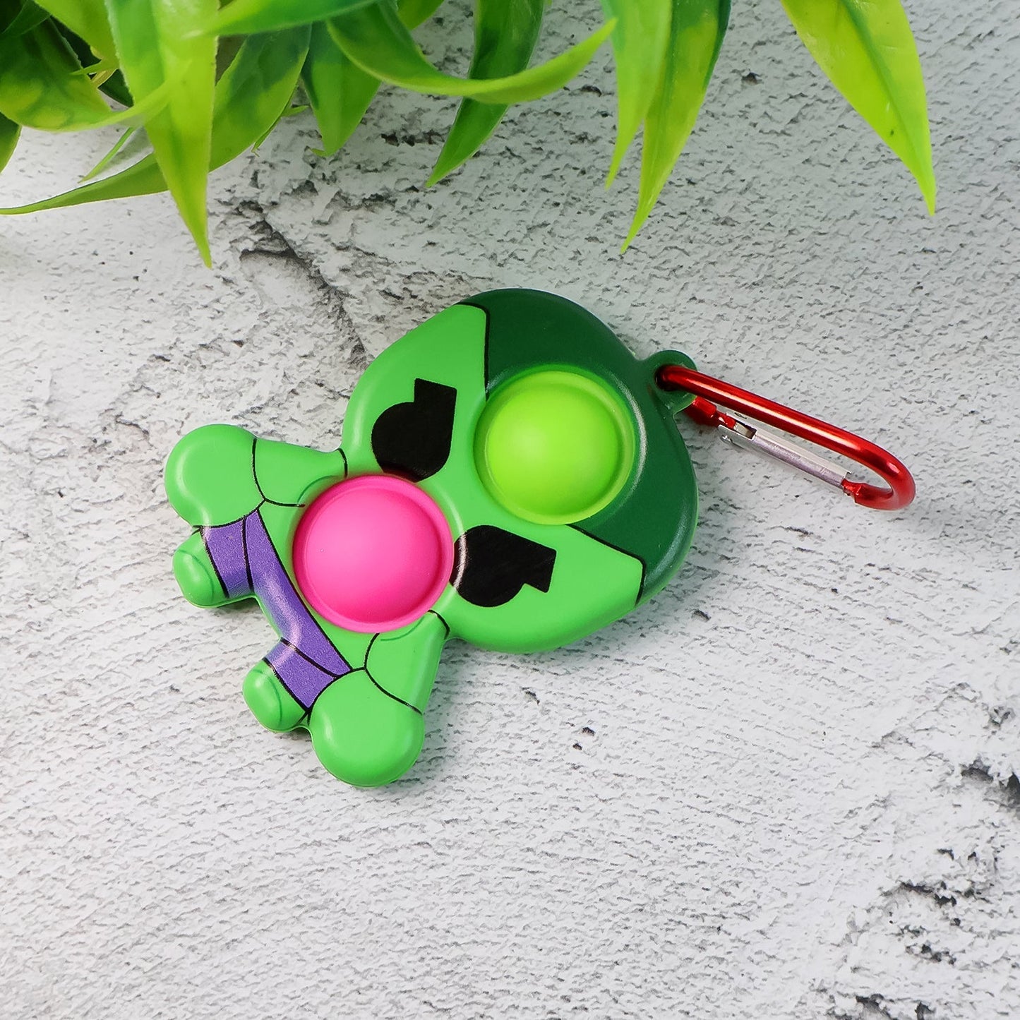 Silicone Pop It Fidget Toy with Keychain Clip (1 Pc) signaturekarts