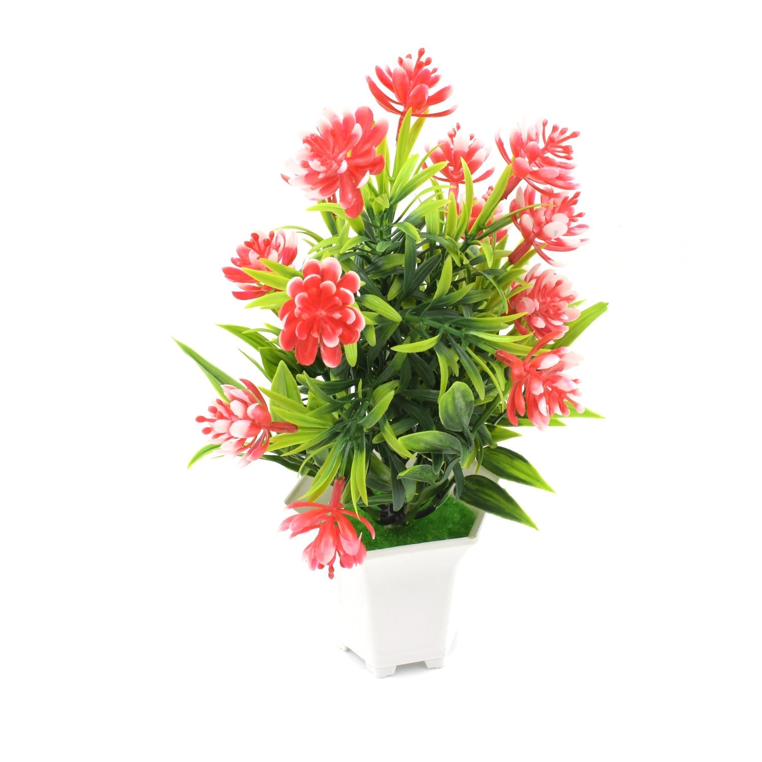 Wild Artificial Flower Plant for Home & Office Decor (1 Pc, Cute Pot) signaturekarts