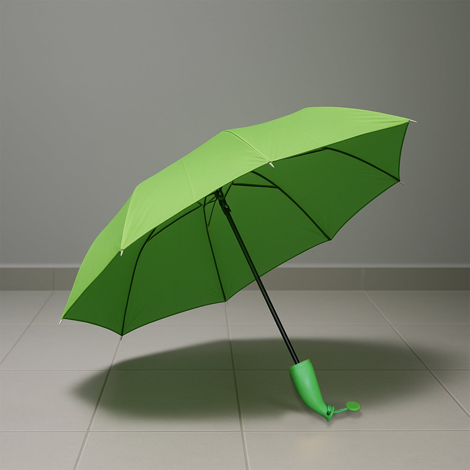 Green Stylish Banana Shaped Mini Foldable Umbrella Signature Kart