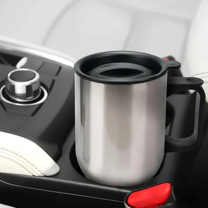 Stainless Steel Vacuum Glass Insulated Glass Coffee Cups, Tumbler (With Lid & Handle / 1 pc) signaturekarts