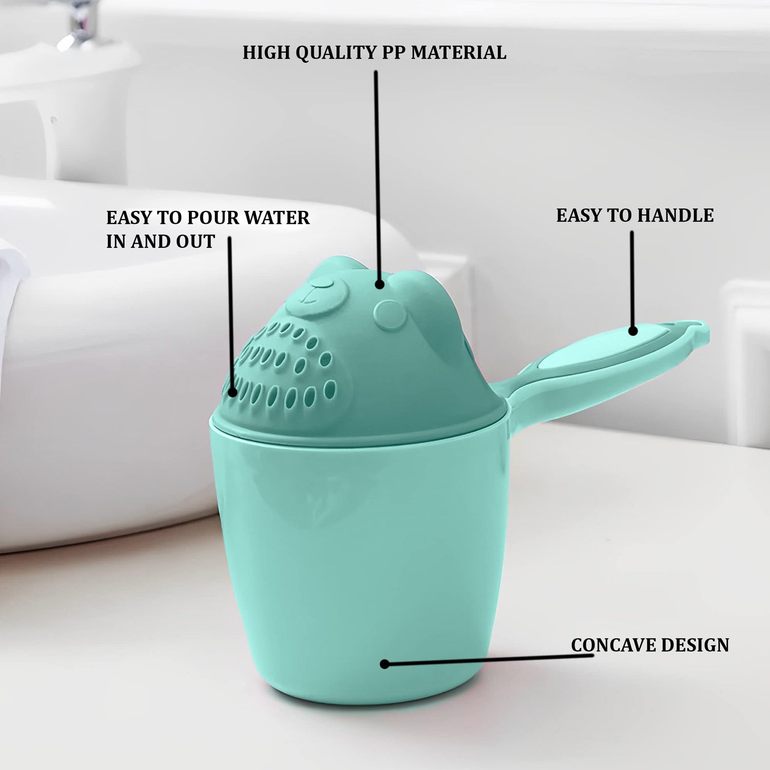 Baby Shampoo Shower Cup – Safe Soft Bath Tumbler for Kids’ Hair Washing signaturekarts