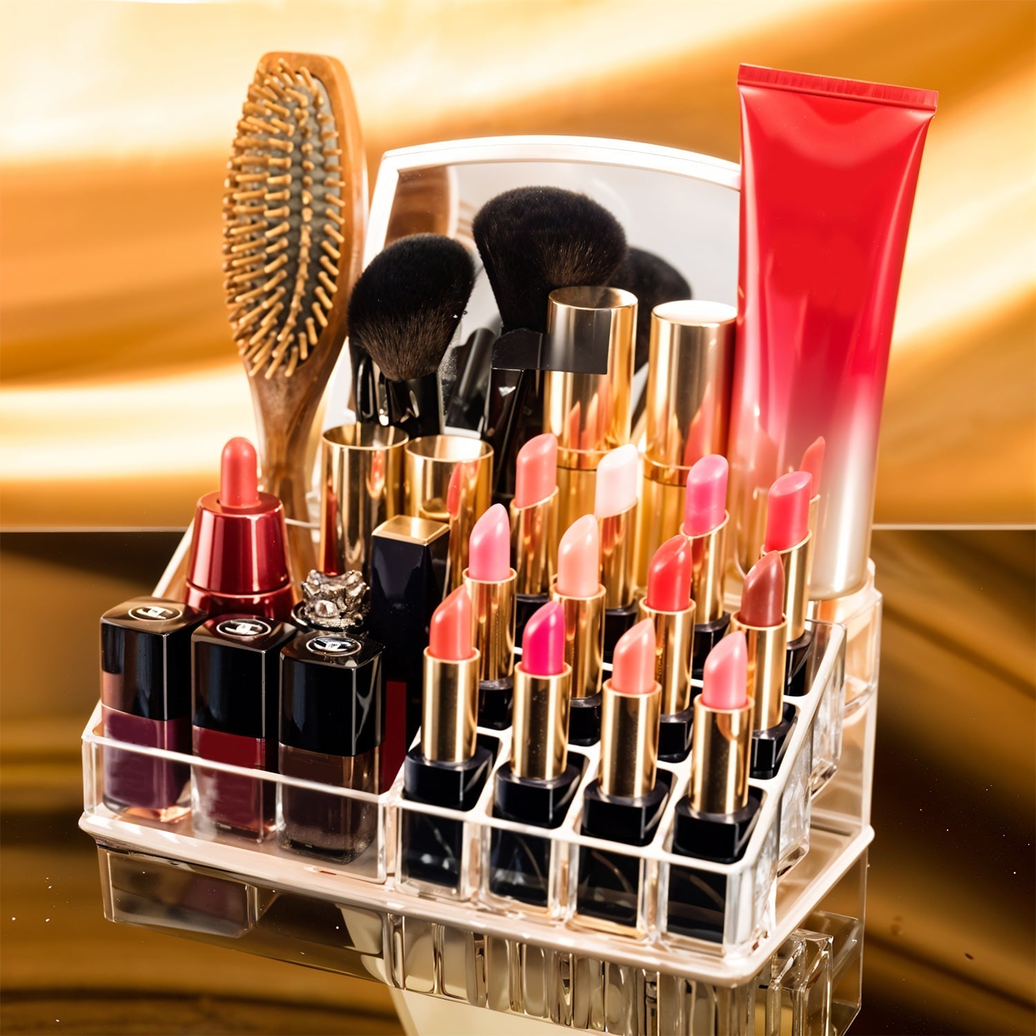 16 Compartment Cosmetic Makeup Jewellery Lipstick Storage Organiser Box Signature kart