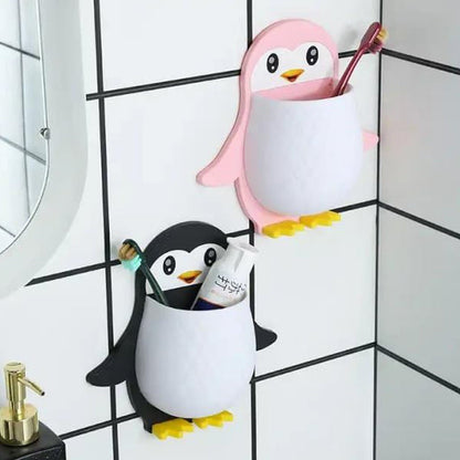 Penguin Storage Box, Wall Nightstand, Office Plastic Wall Mount signaturekarts