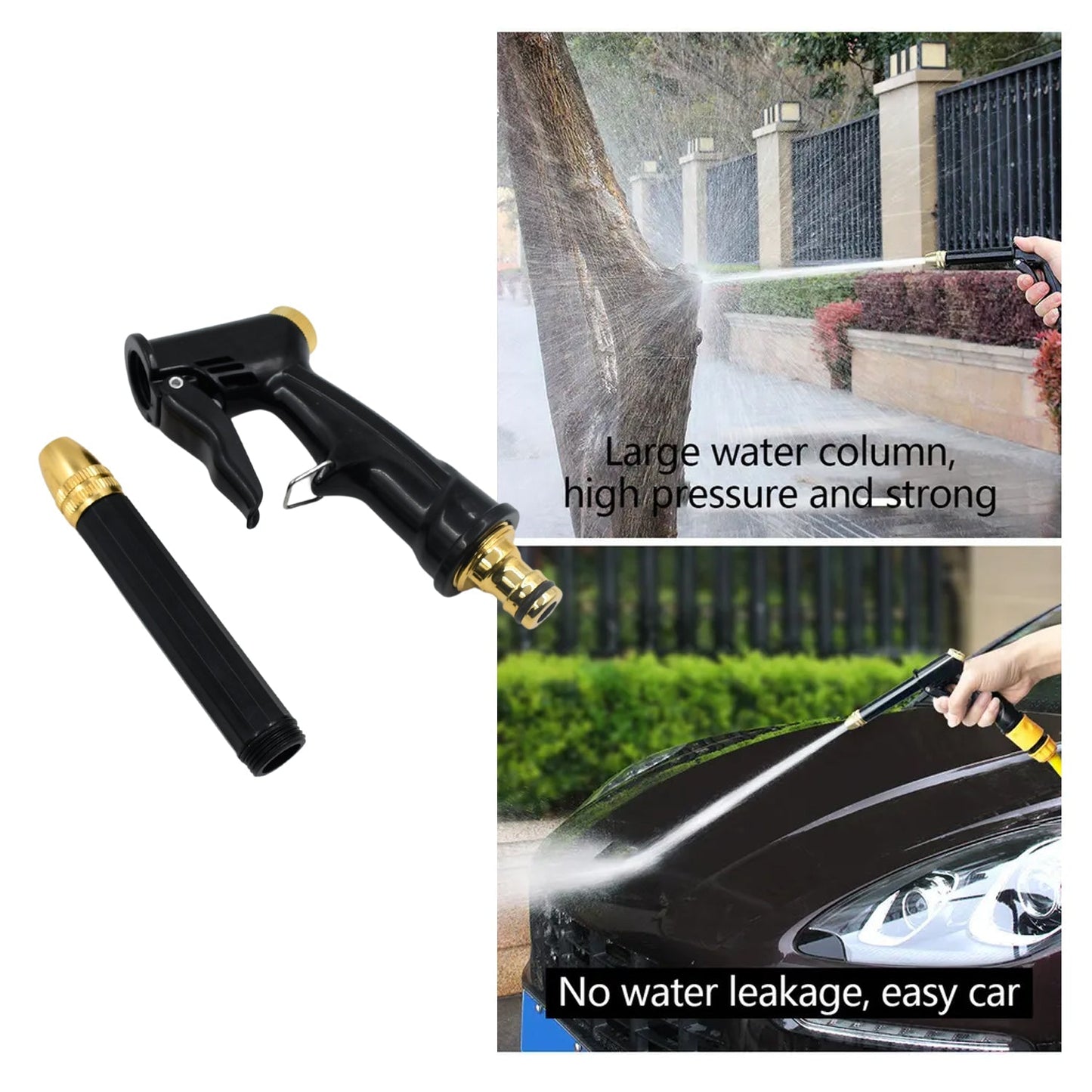Water Spray Gun for Car Wash & Gardening (Multi-Mode, Brass) signaturekarts