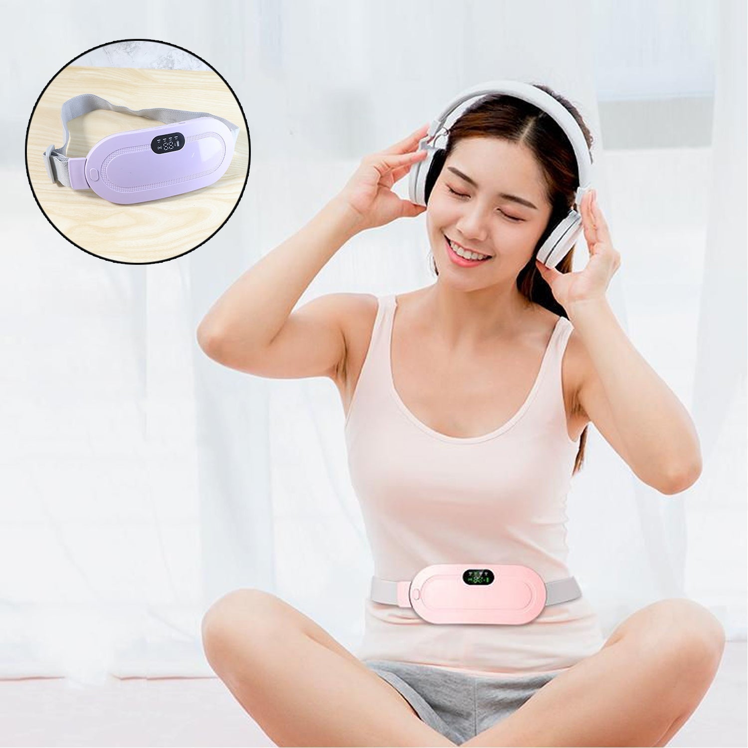 Rechargeable Smart Warm Palace Belt, Period Massager (1 Pc) signaturekarts