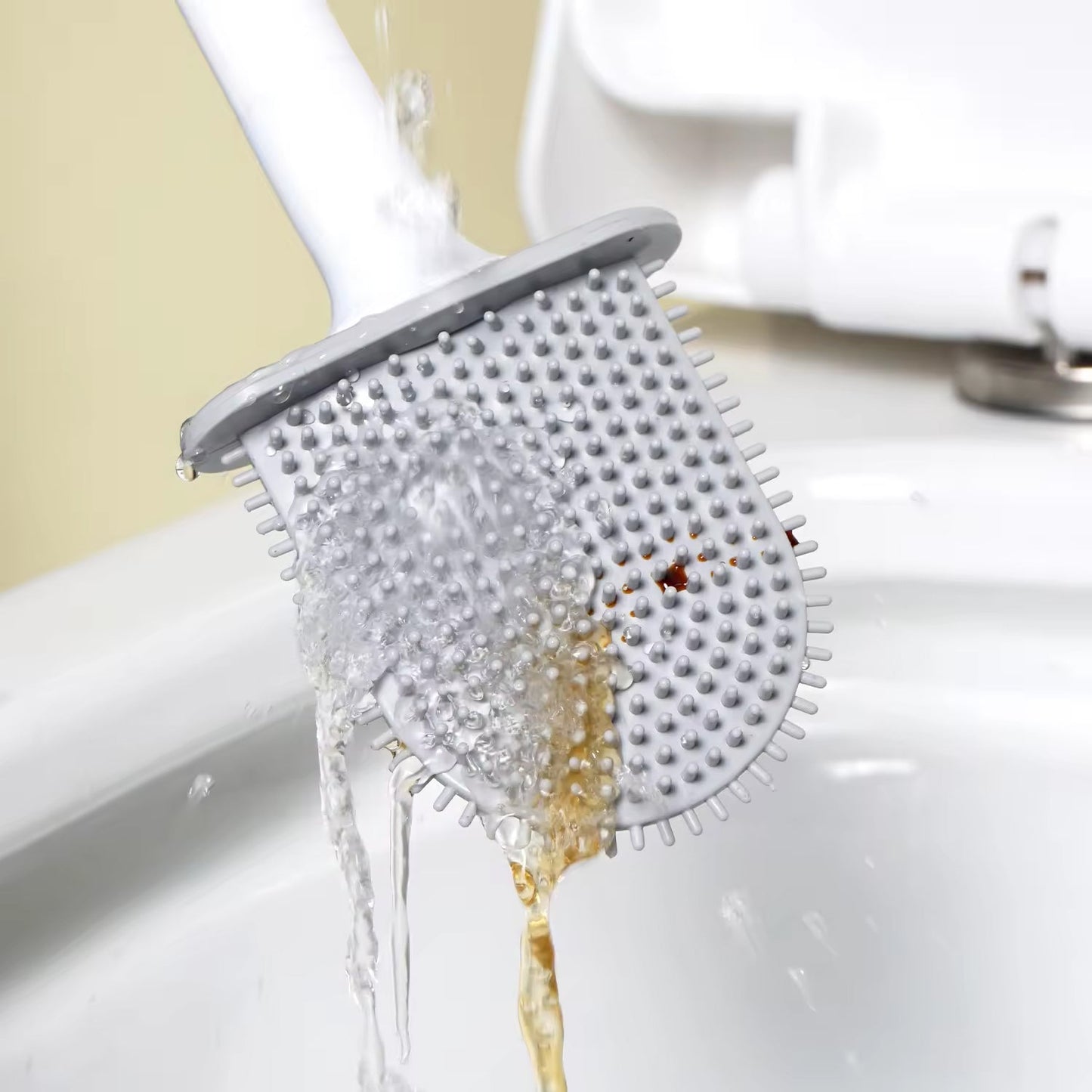 Portable Silicone Toilet Brush – Wall-Mounted, Anti-Drip Cleaner with Non-Slip Handle Signaturekarts