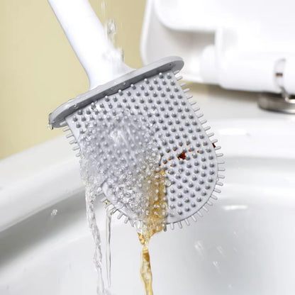 Portable Silicone Toilet Brush – Wall-Mounted, Anti-Drip Cleaner with Non-Slip Handle Signaturekarts