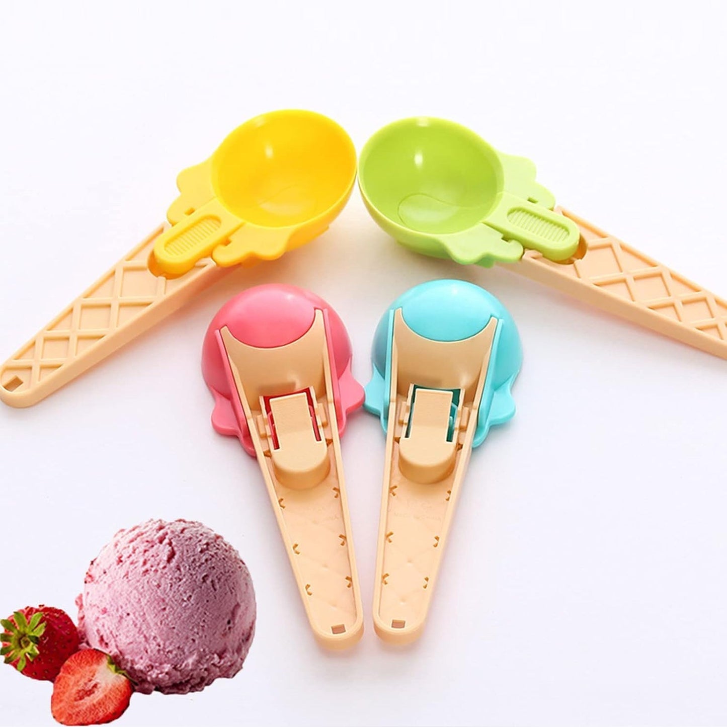 2-Piece Plastic Ice Cream & Watermelon Scooper with Trigger Dipper signaturekarts