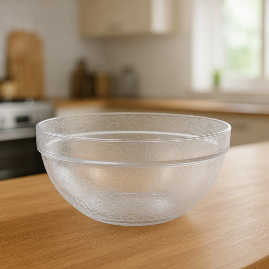 Transparent Idli Mixing & Serving Bowl | Textured Plastic Kitchen Bowl (1 Pc) signaturekarts