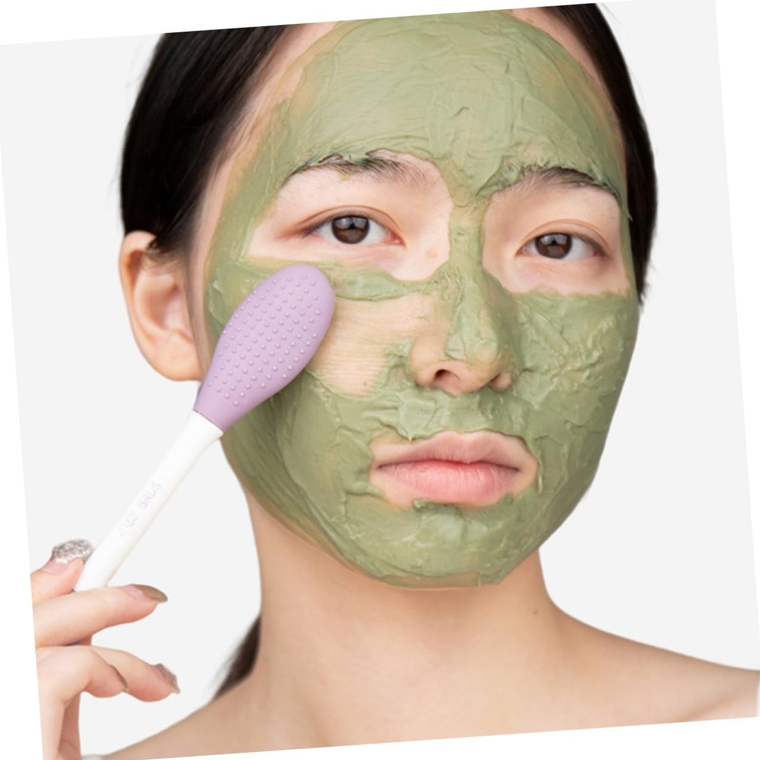 Double-Headed Silicone Mask Brush – Facial Cleansing & Mask Application Tool (1 Pc) signaturekarts