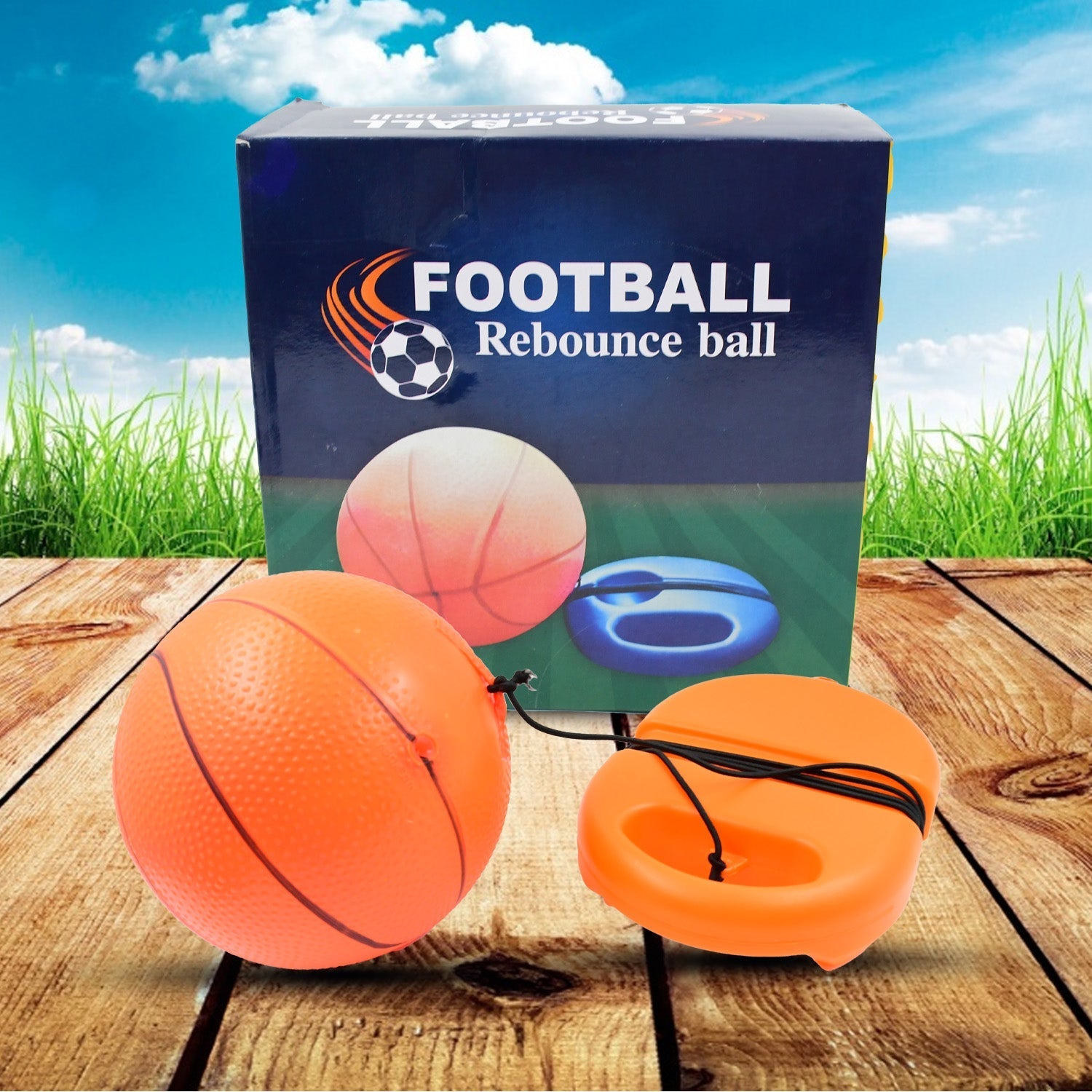 Football Rebound Ball with String (1 Set) Signaturekarts