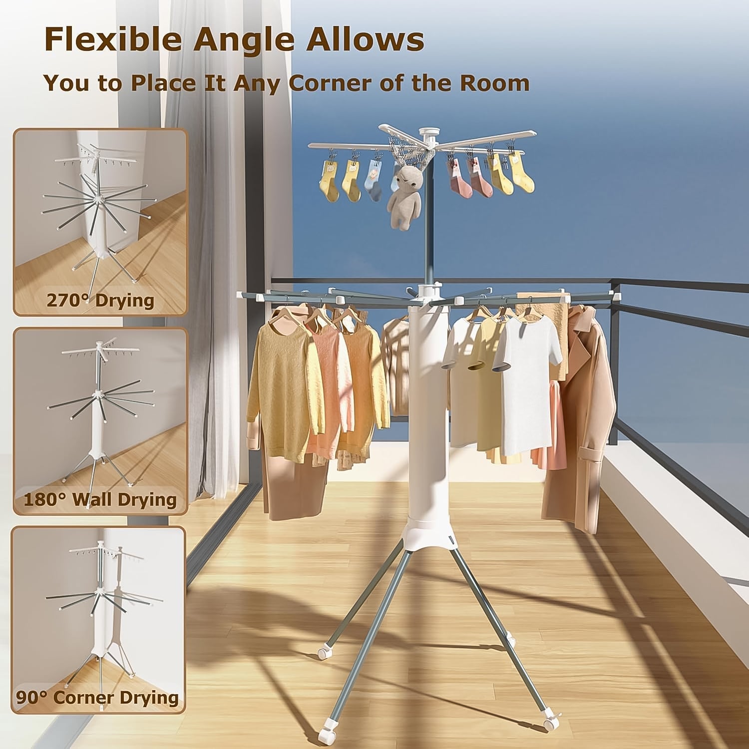 Multi-Layer Foldable Clothes Drying Rack Set signaturekarts