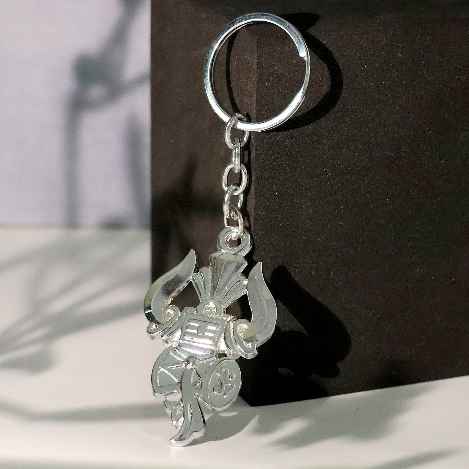 Mahakal Trishul Metal Keychain Set (2 Pc Mix Design) signaturekarts