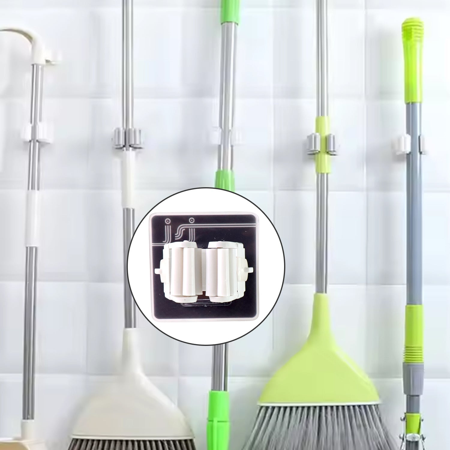 Wall Mounted Mop Broom Hanger Holder (1-Layer) Your Brand