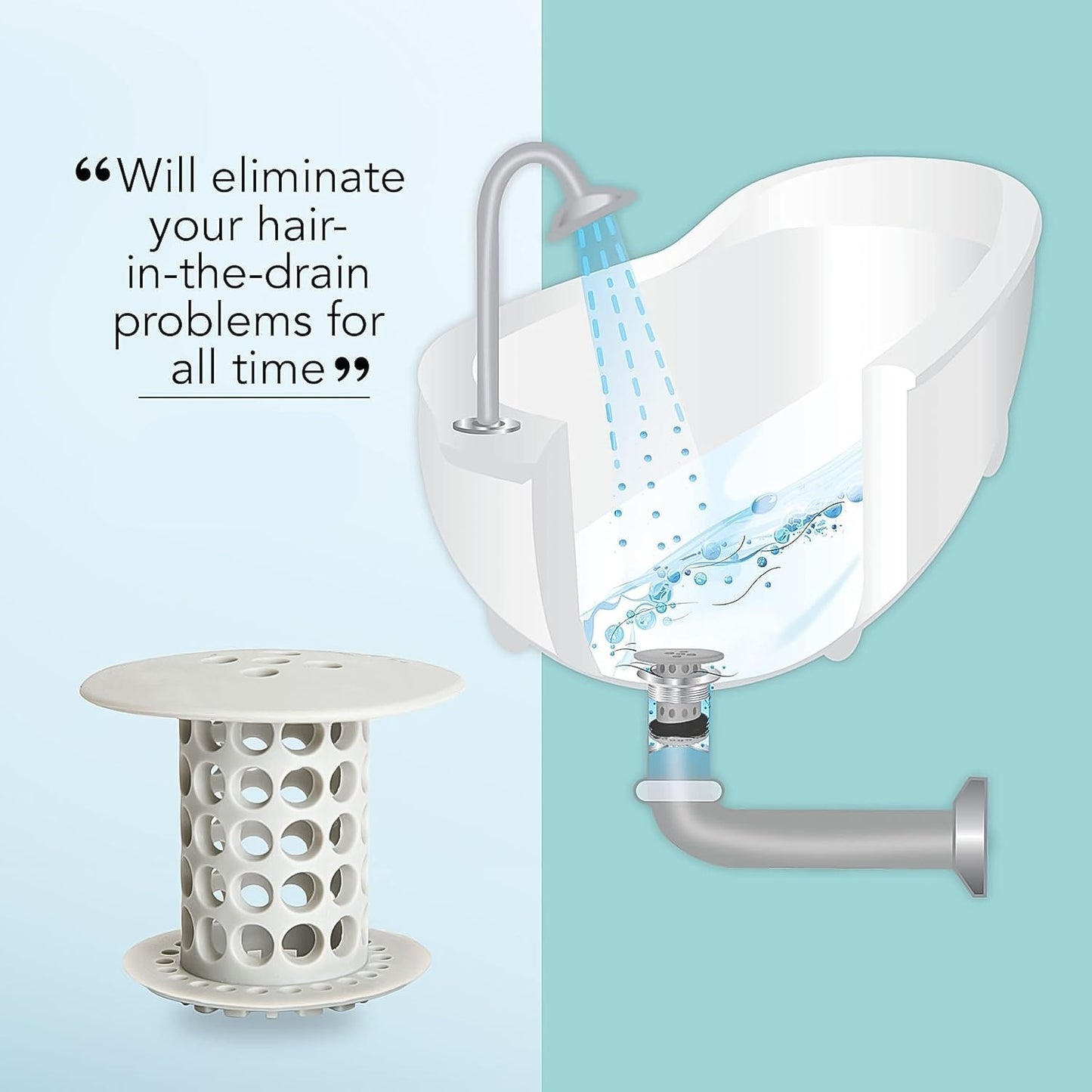 Universal Tub Drain Hair Catcher Strainer (1 Pc) Signature Kart