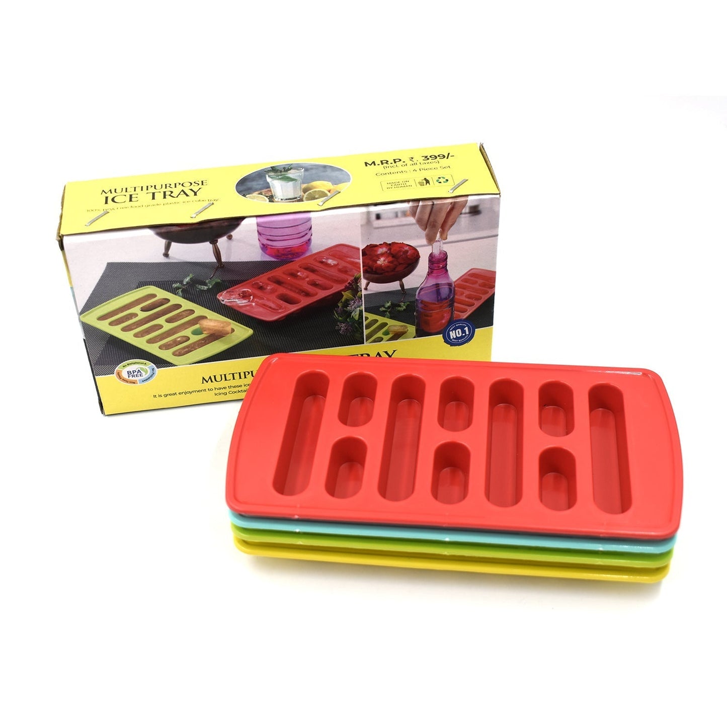 4-Piece Fancy Ice Tray – Versatile Household Ice Maker signaturekarts