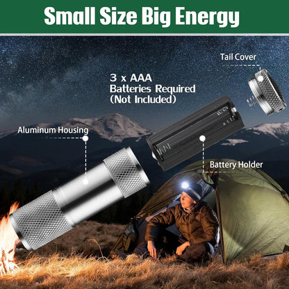 Portable Mini Torch – 9 LED Pocket Flashlight, Battery Operated (Mix Color) signaturekarts