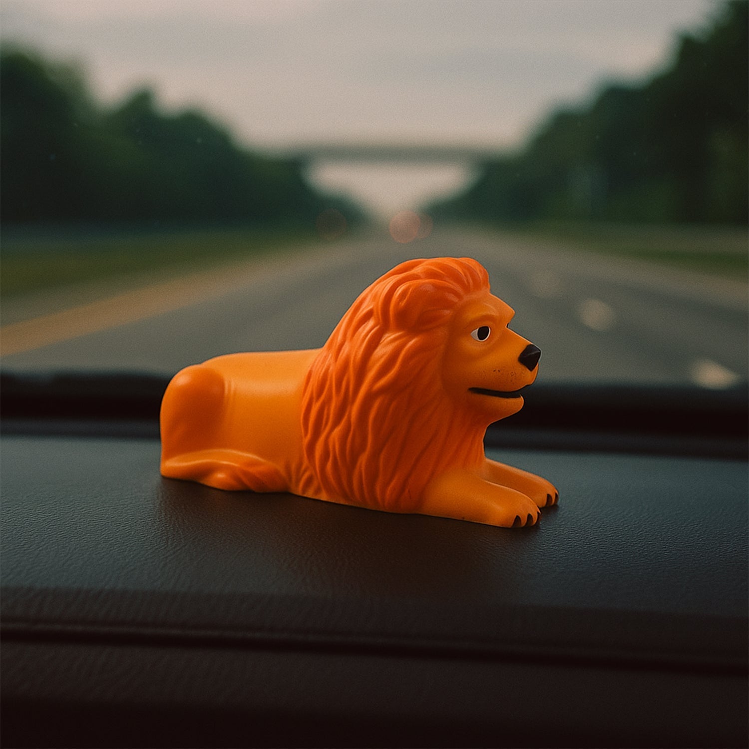 Premium Oranje Plak Leeuw Lion Car Dashboard Toy (1 Pc) signaturekarts