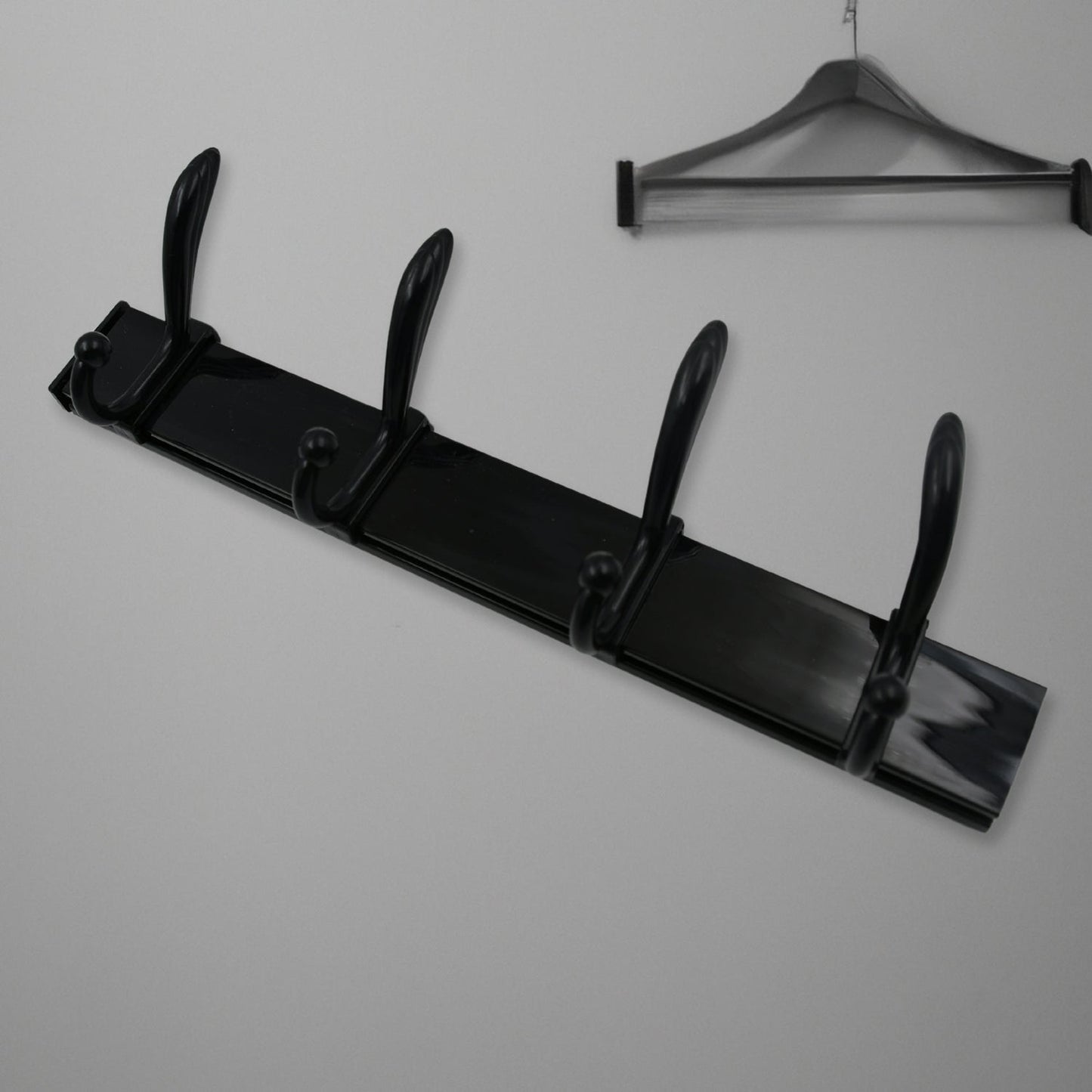 Extra Long 4-Hook Wall Coat Hanger with Eco Adhesive signaturekarts