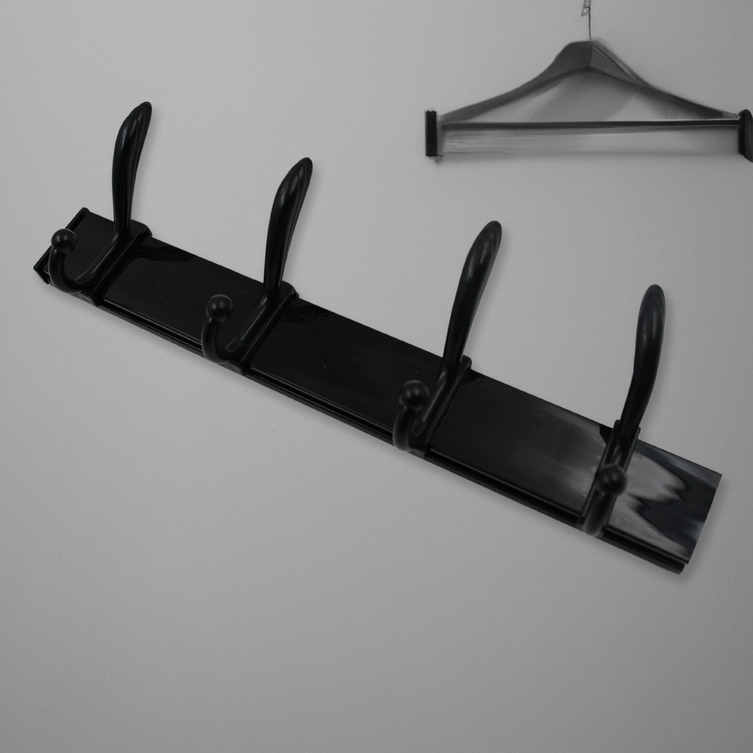 Extra Long 4-Hook Wall Coat Hanger with Eco Adhesive signaturekarts