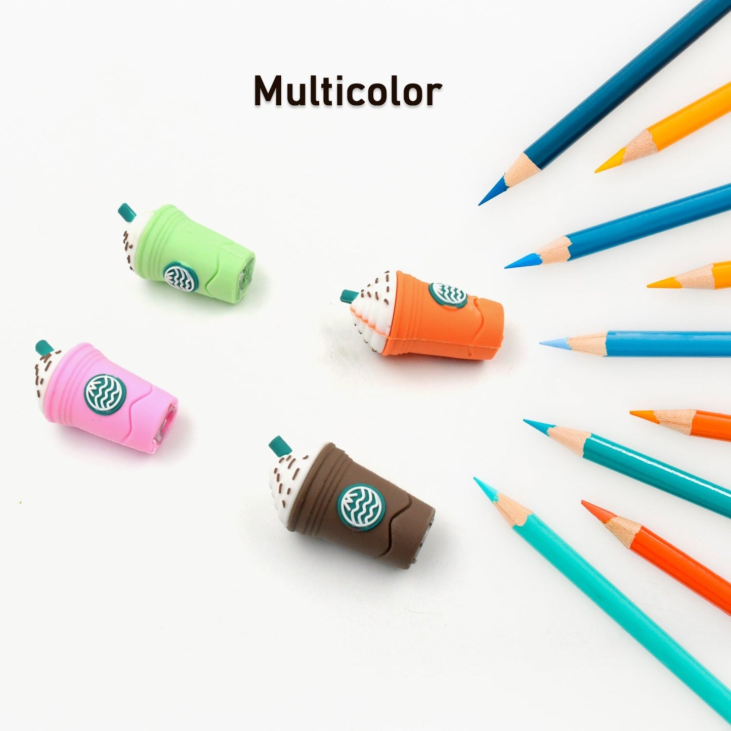 2In1 3D Cute Coffee Or Ice cream Shape sharpner Like Rotary Manual Pencil Sharpener for Kids  Ice Cream Style Office School Supplies, Back to School Gift for Students,Kids Educational Stationary kit, B'Day Return Gift (1 Pc) signaturekarts