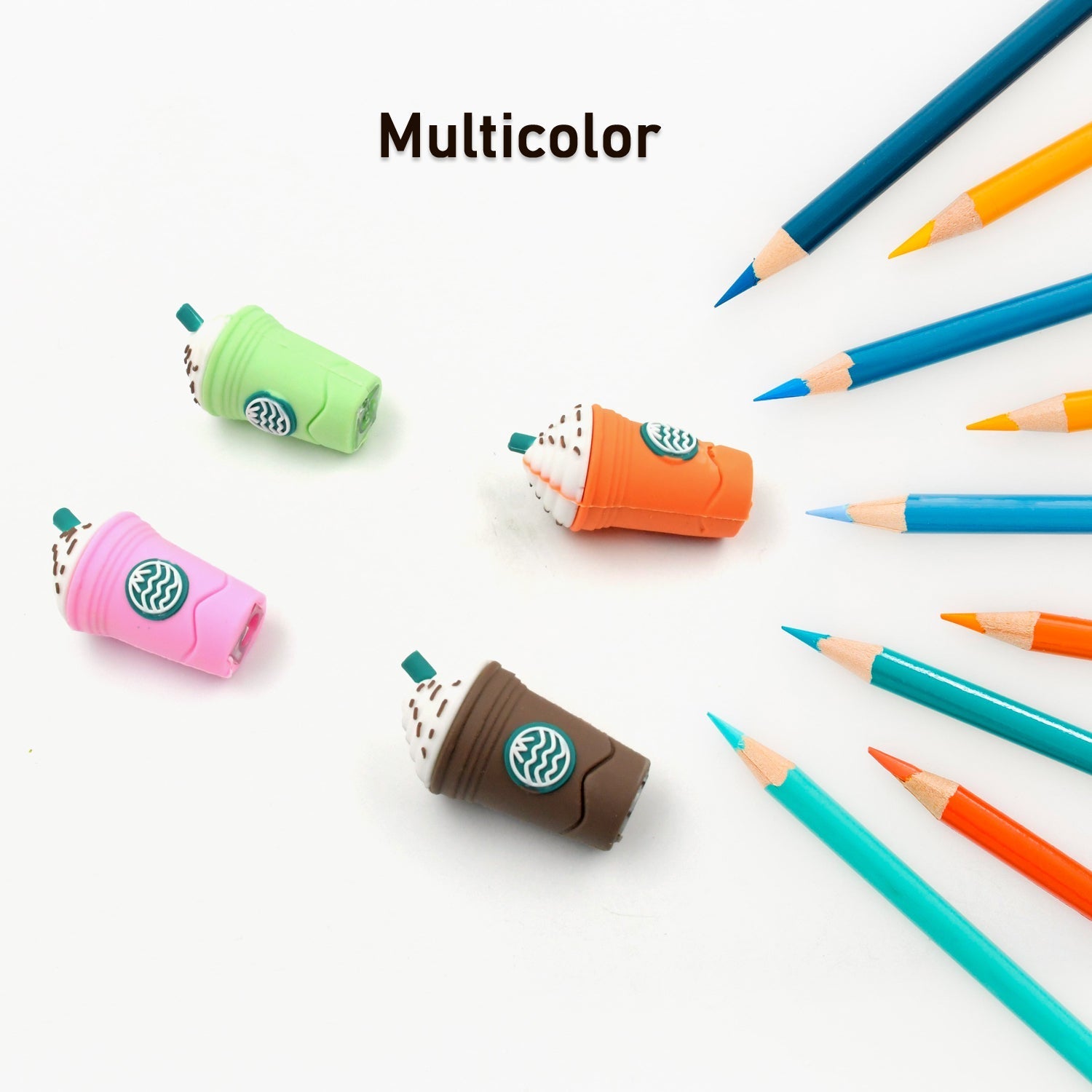 2In1 3D Cute Coffee Or Ice cream Shape sharpner Like Rotary Manual Pencil Sharpener for Kids  Ice Cream Style Office School Supplies, Back to School Gift for Students,Kids Educational Stationary kit, B'Day Return Gift (1 Pc) signaturekarts