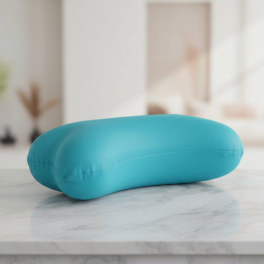 Microbead roll neck pillow for travel and neck support.