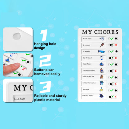 Portable Chores Note Board – Home Management Planning Memo Board (20×12 cm) Your Brand