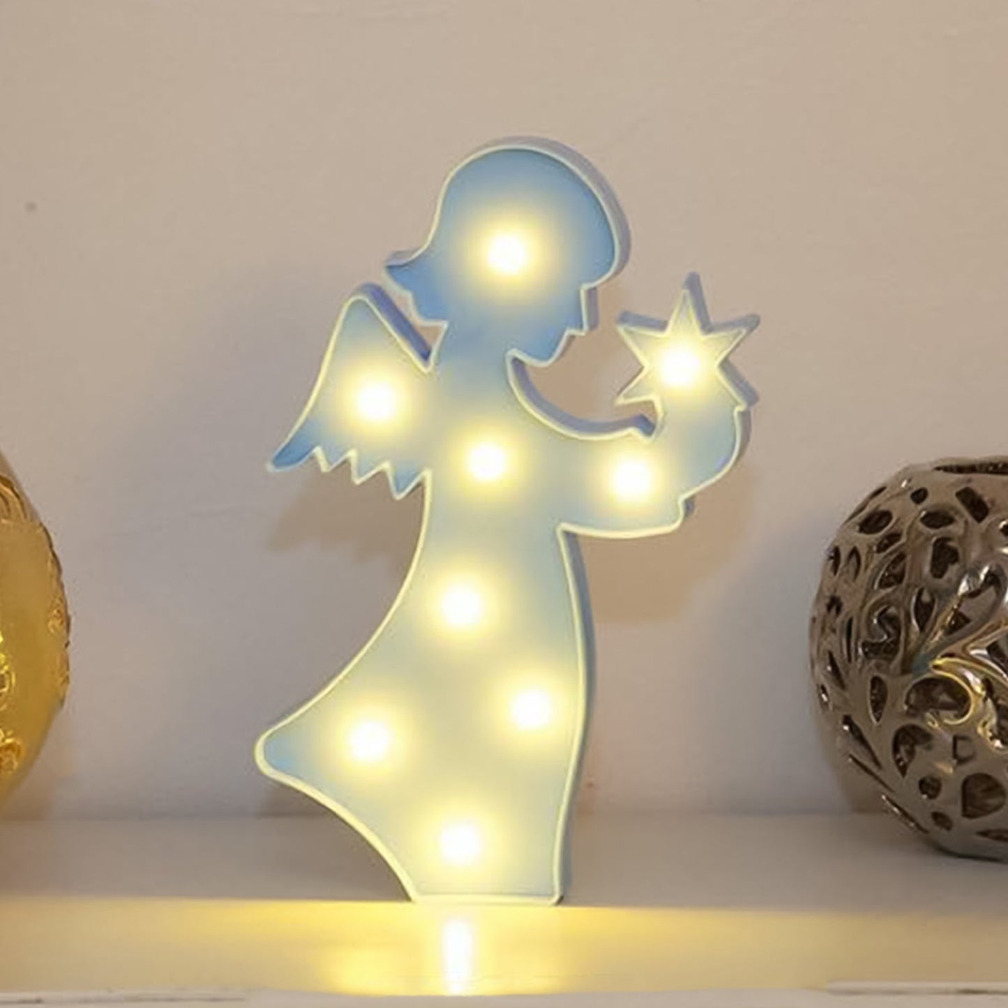 LED Angel Shape Night Light Desk Lamp (1 Pc / Battery Not Included) Signaturekarts